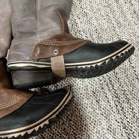 COPY - Sorel Women’s slimpack tall riding duck boots gray leather snow winter s… - Picture 3 of 12